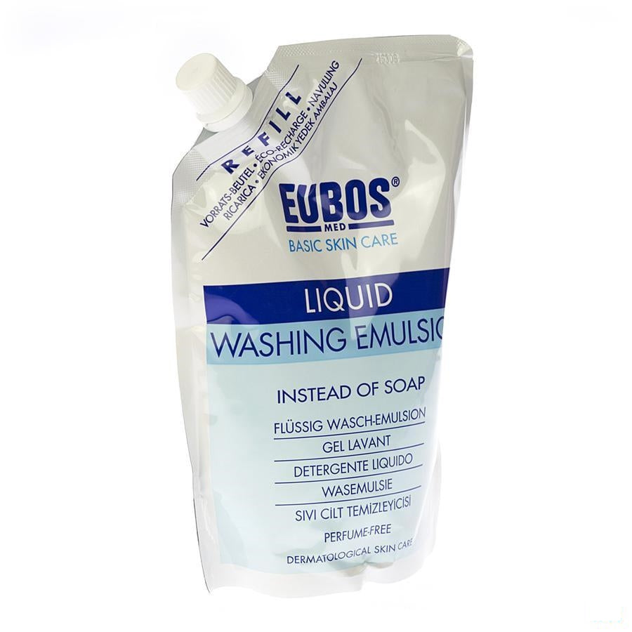 Eubos Zeep Vloeibaar Blauw N/parf Refill 400ml