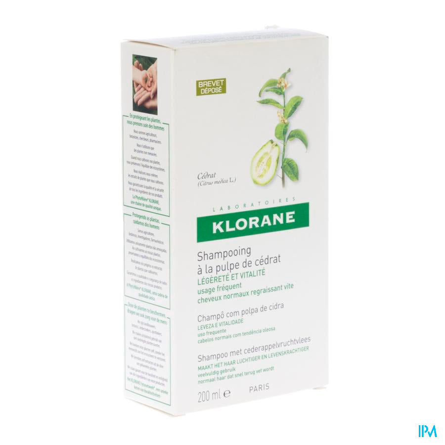Klorane Sh Cederappel Glans 200ml