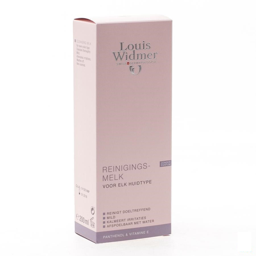 Louis Widmer Reinigingsmelk Zonder Parfum Reinigingsmelk 200 ml