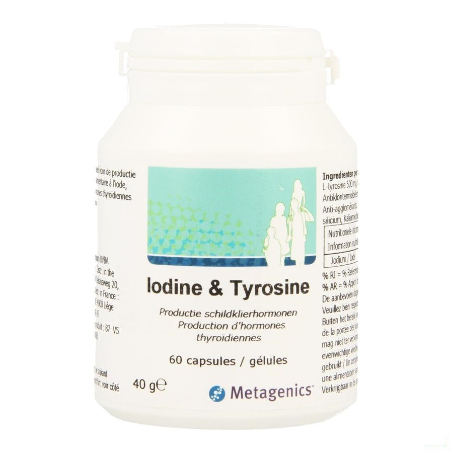 Iodine & Tyrosine Capsules 60 87 Metagenics