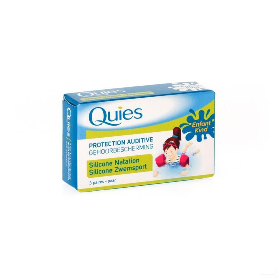 Quies Oordoppen Silicoon Speciaal Zwemmen 3 Paar