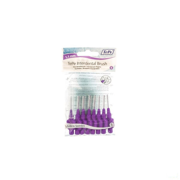 Tepe Interdental Brush Cyl.1,10mm Purple Large 8 - Medident - InstaCosmetic