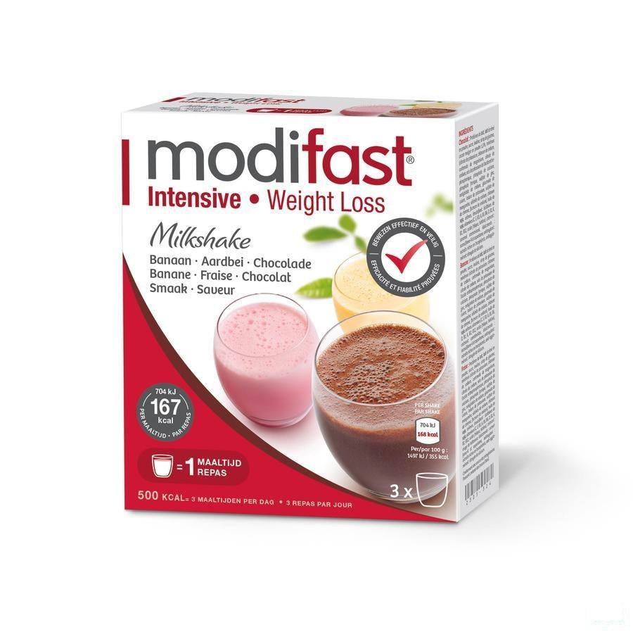 Modifast Intensive Milkshake 3-pack Aar-choco-ban.