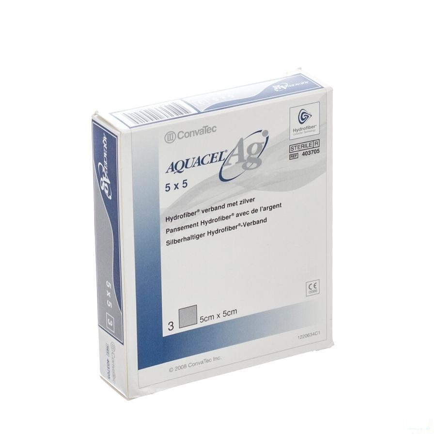 Aquacel Ag Verb Hydrofiber Ster 5x 5cm 3 403705