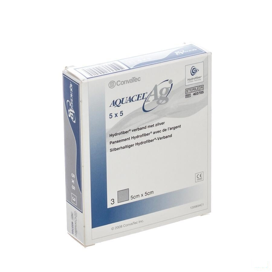 Aquacel Ag Verb Hydrofiber Ster 5x 5cm 3 403705
