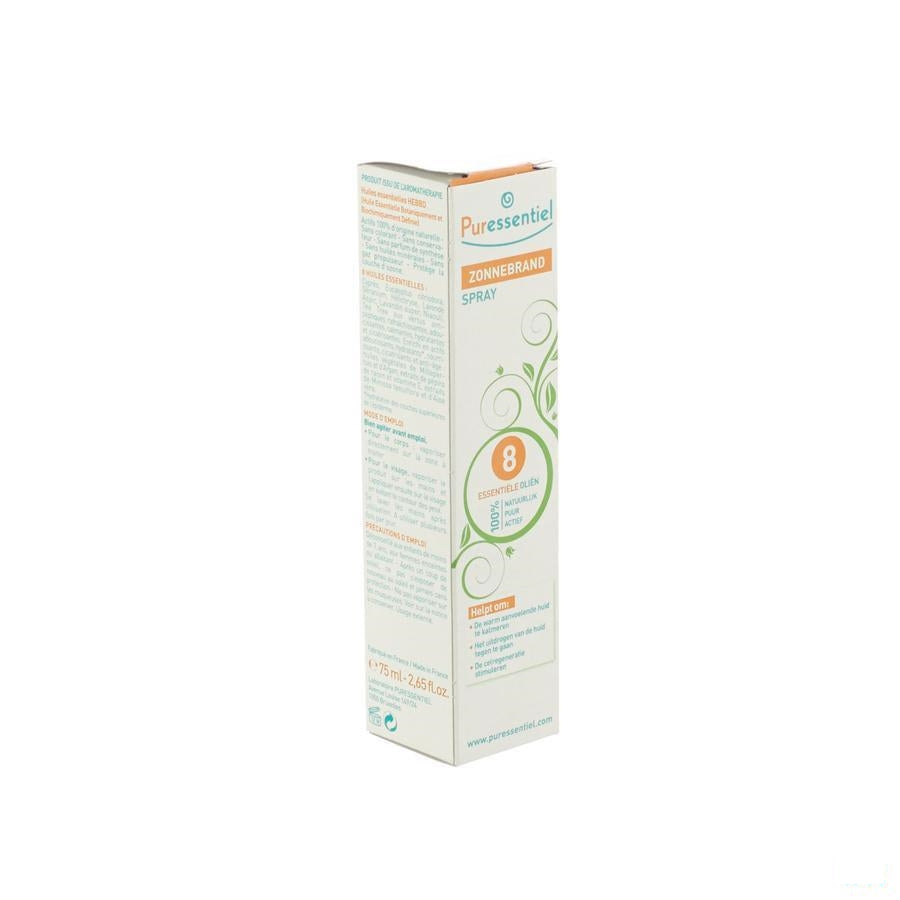 Puressentiel Zonnebrand Spray 8 Ess Olie 75ml