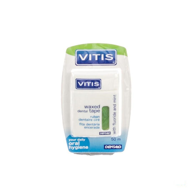 Vitis Tape Waxed Fluor Mint 50m 1502 - Dentaid - InstaCosmetic