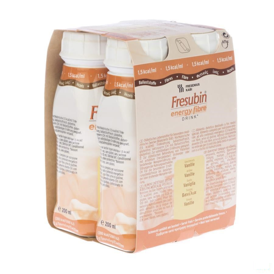 Fresubin Energy Fibre Drink Vanille Fl 4x200ml