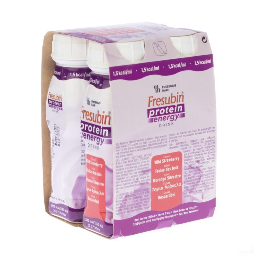 Fresubin Protein Energy Drink Bosaardbei Fl4x200ml