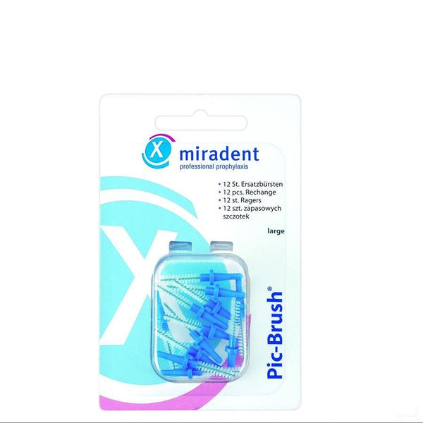 Miradent Pic-brush Borsteltje Blauw 12 - Eureka Pharma - InstaCosmetic