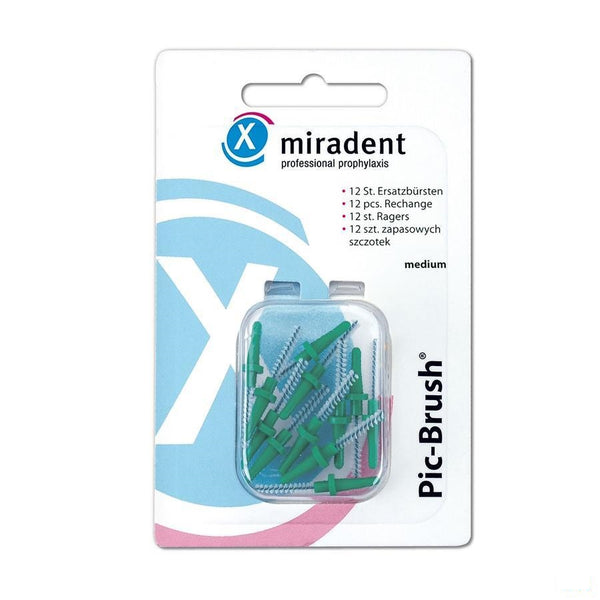 Miradent Pic-brush Borsteltje Groen 12 - Eureka Pharma - InstaCosmetic