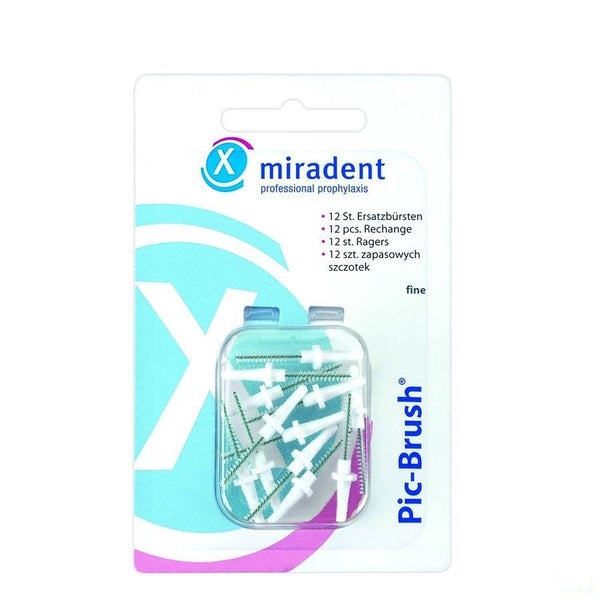 Miradent Pic-brush Borsteltje Wit 12 - Eureka Pharma - InstaCosmetic