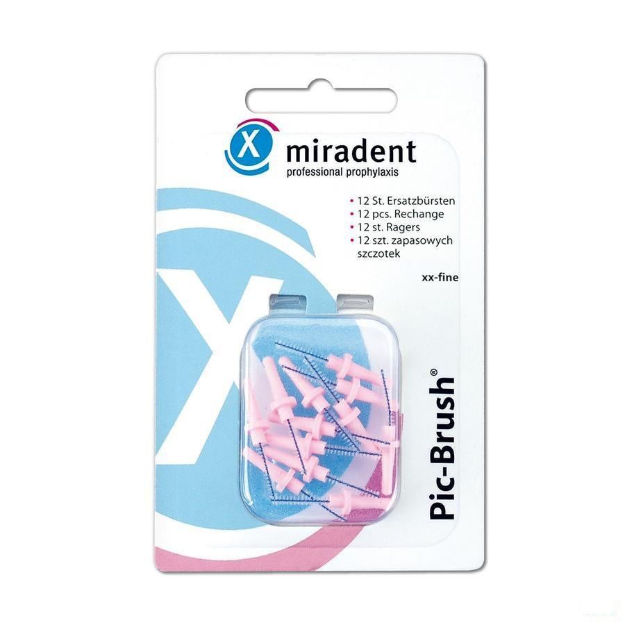 Miradent Pic-brush Borsteltje Roze 12
