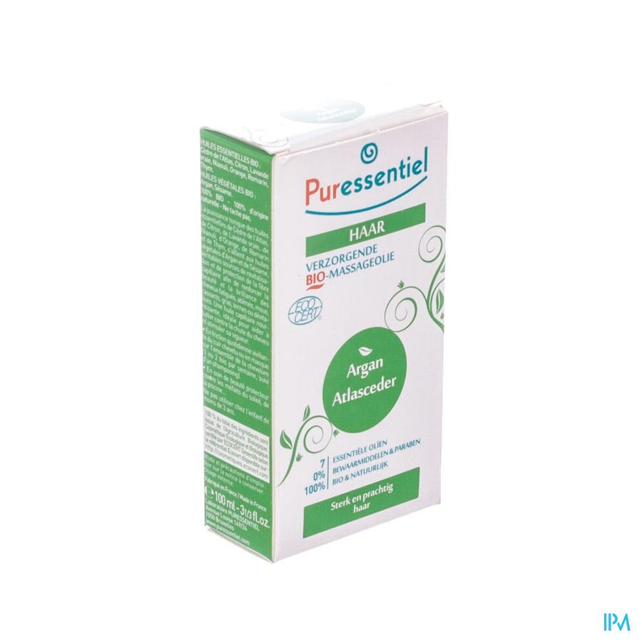 Puressentiel Bio Mass.olie Argan Atlasceder 100ml