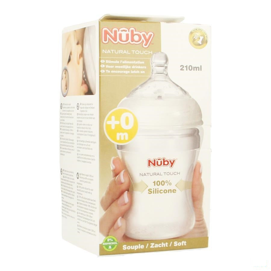 Nuby Nt Zuigfles Sil 210ml +0m+speen Langzaam