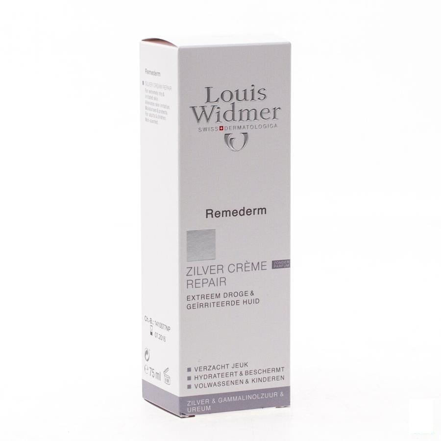 Louis Widmer Remederm Zilvercreme Zonder Parfum 75 Ml