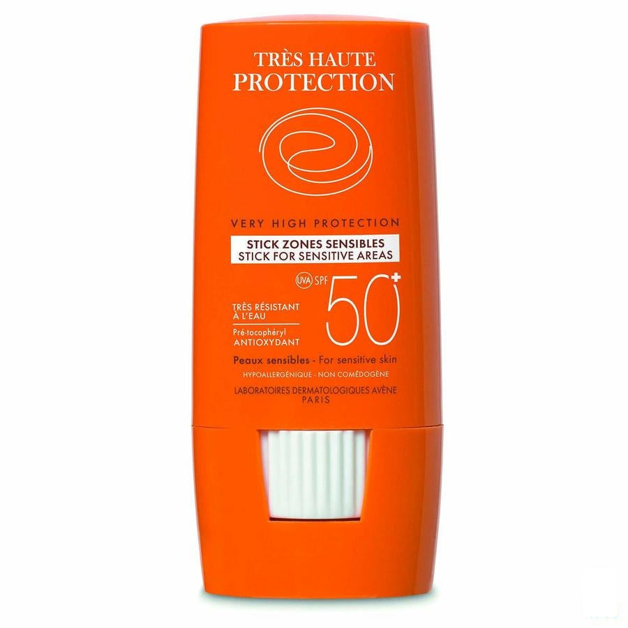 Avène Zon SPF50 Zonnestick Gevoelige Zones 8gr