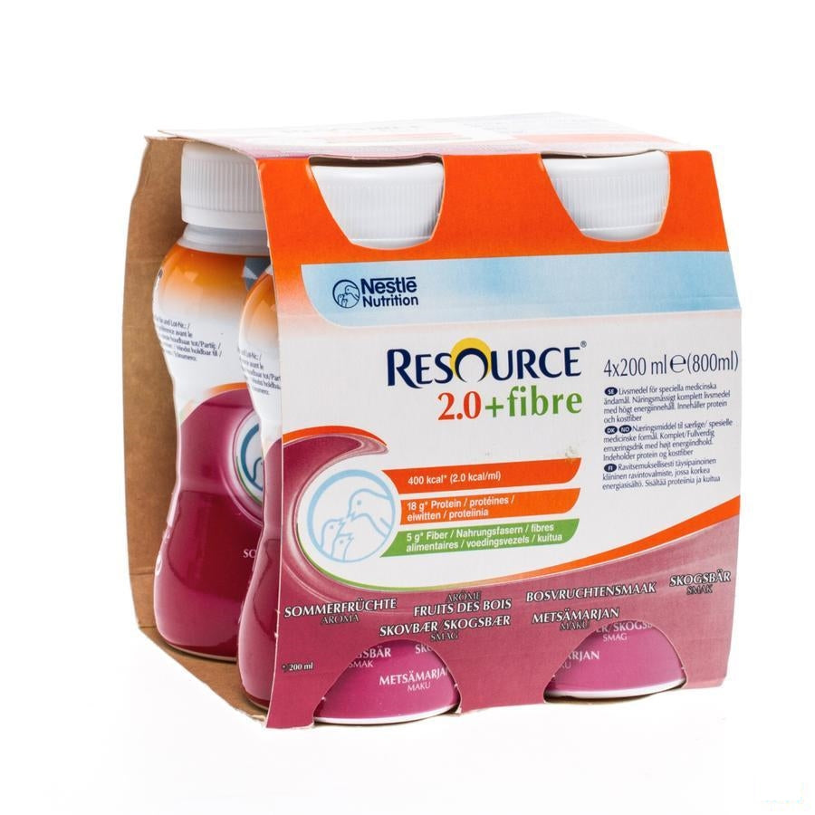 Resource 2.0 Fibre Bosvruchten 4x200ml 12100791