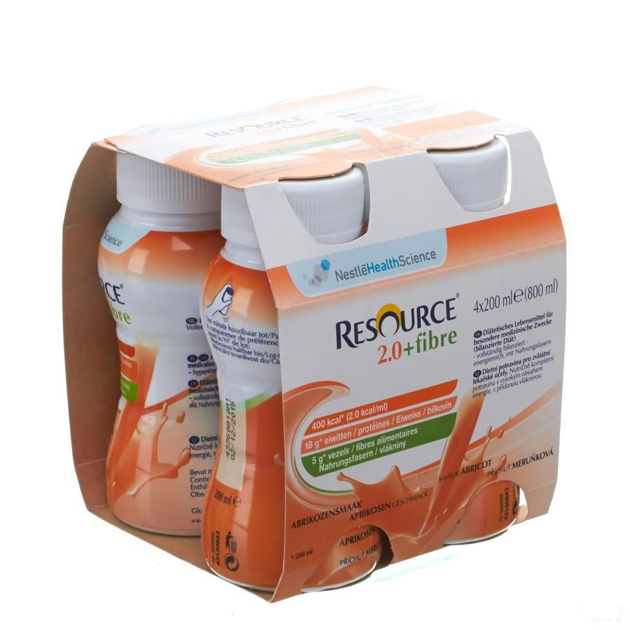 Resource 2.0 Fibre Abrikoos 4x200ml 12100729