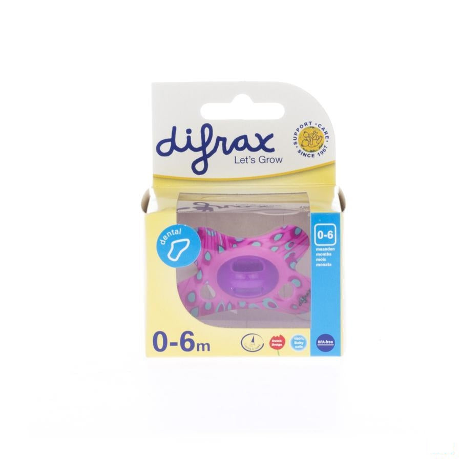 Difrax Fopspeen Silicoon Mini-dental Girl 0-6m 799