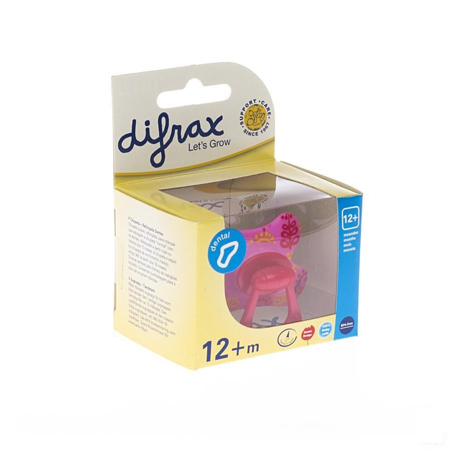 Difrax Fopspeen Dental Semi Filled Girl +12m 346
