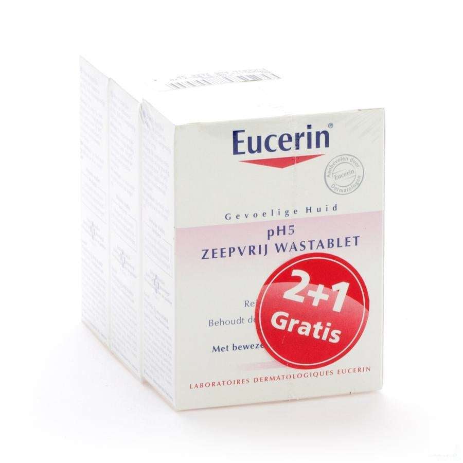Eucerin Ph5 Wastablet Z/zeep 100g 2+1 Gratis