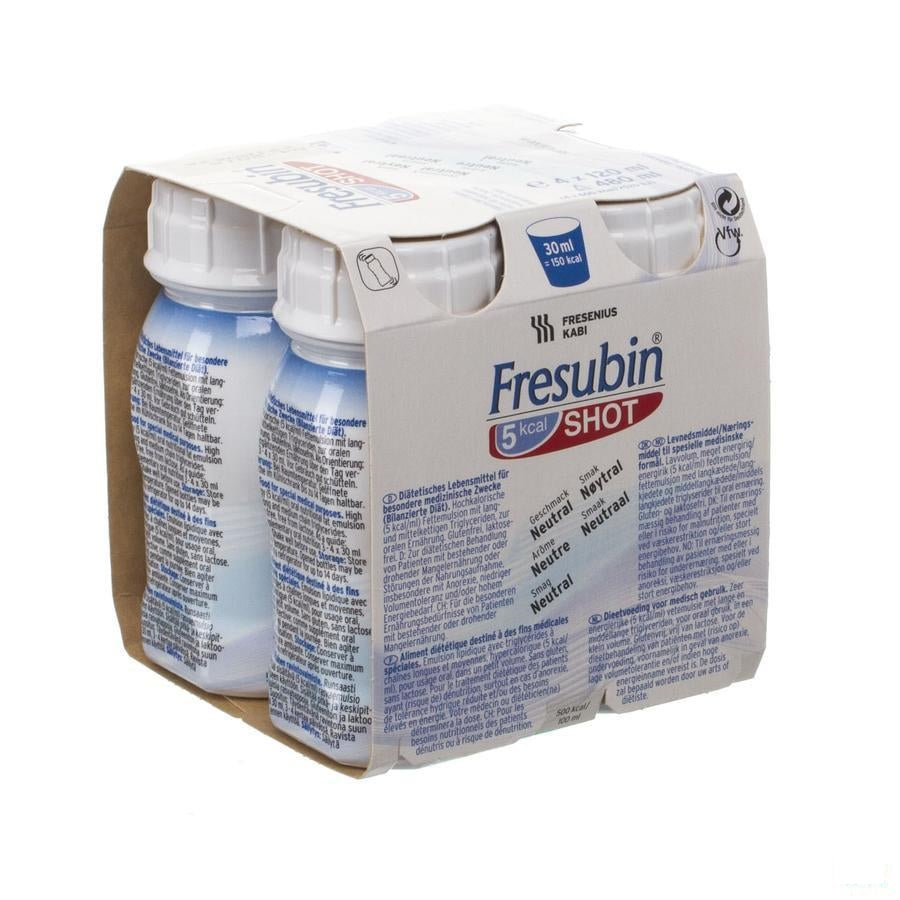 Fresubin 5kcal Shot Neutraal Easy Bottle 4x200ml