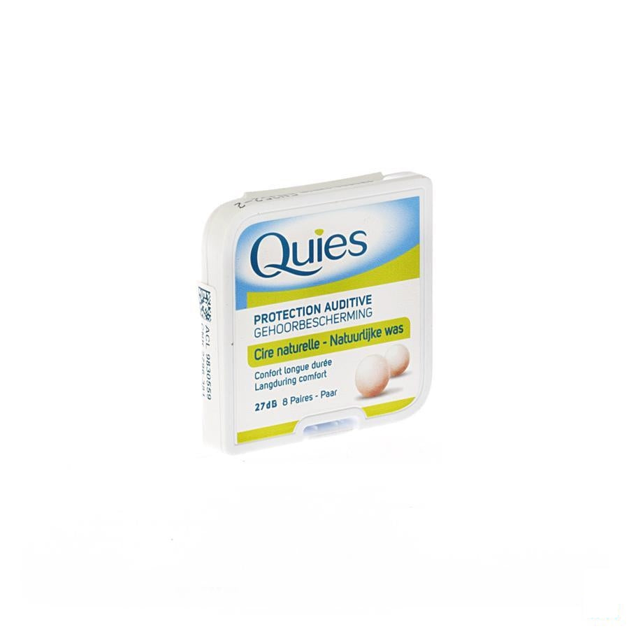 Quies Oordoppen Natuurlijke Was 8 Paar Verv.104422