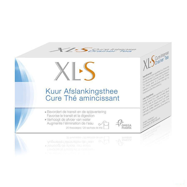 XLS Afslankingsthee Zakje 20 - Omega Pharma - InstaCosmetic