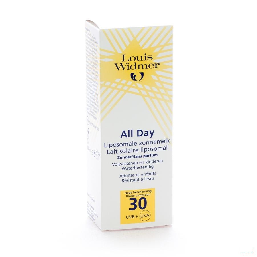 Widmer Sun All Day SPF30 Zonder Parfum 100 Ml