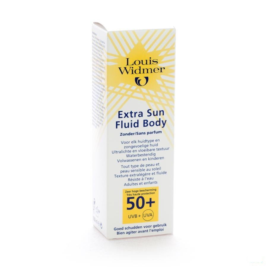 Louis Widmer Extra Sun Fluid SPF50+ Zonder Parfum 100 Ml