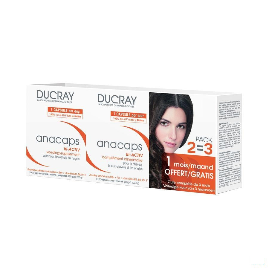 Ducray Anacaps Tri-activ Capsules 3x30 Capsules