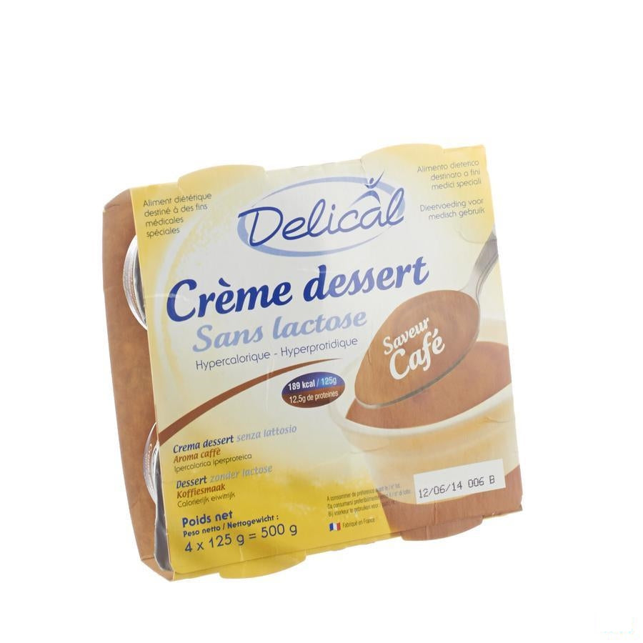 Delical Creme Dessert Hp-hc Z/lact.koffie 4x125g
