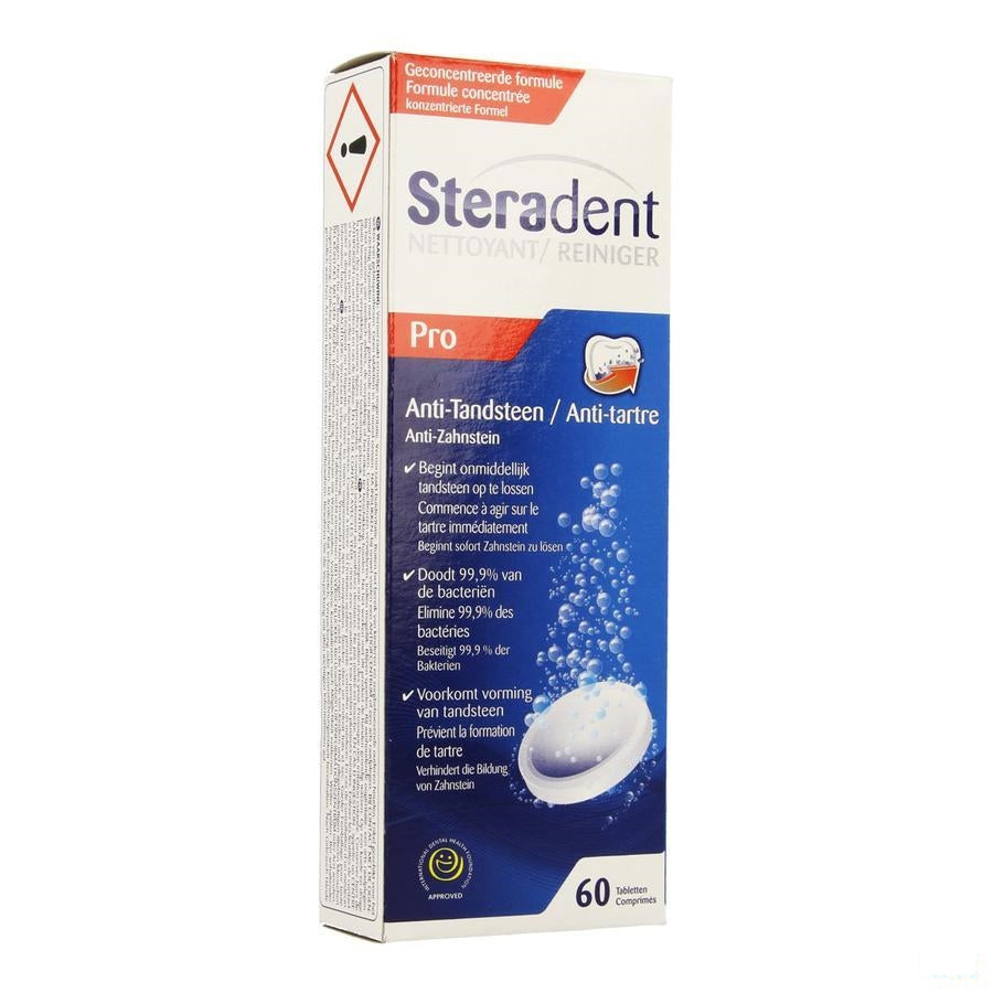 Steradent Anti-tandsteen Pro Tabl 60