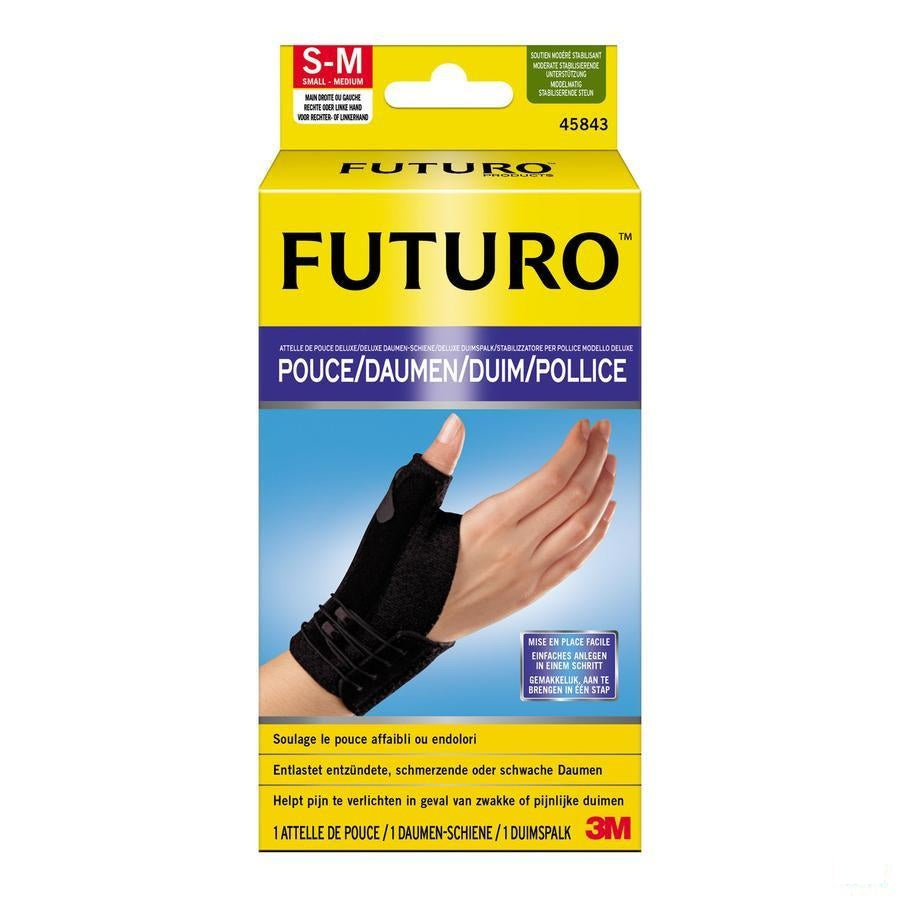 Futuro Duimspalk Deluxe Zwart S- M 12,7-16,5cm