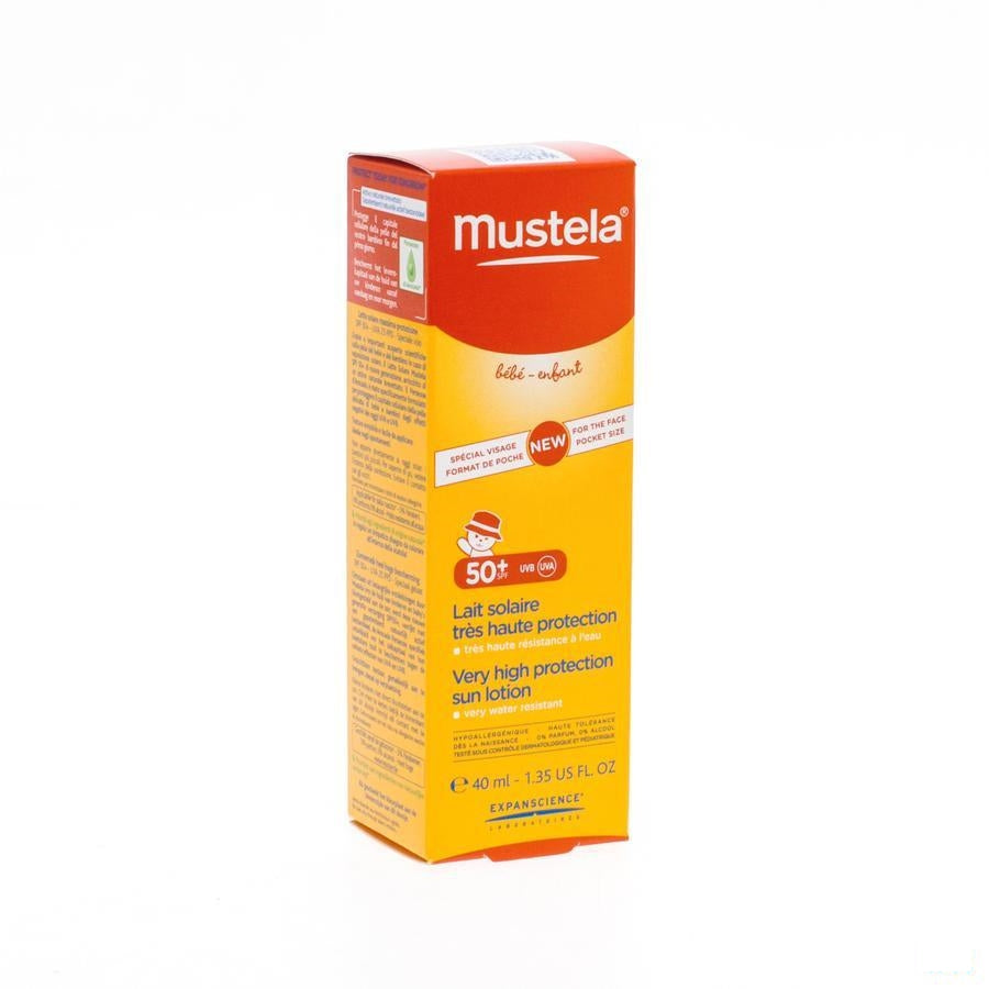 Mustela Zon Melk Z.hoge Besch.50+ Spec.gelaat 40ml