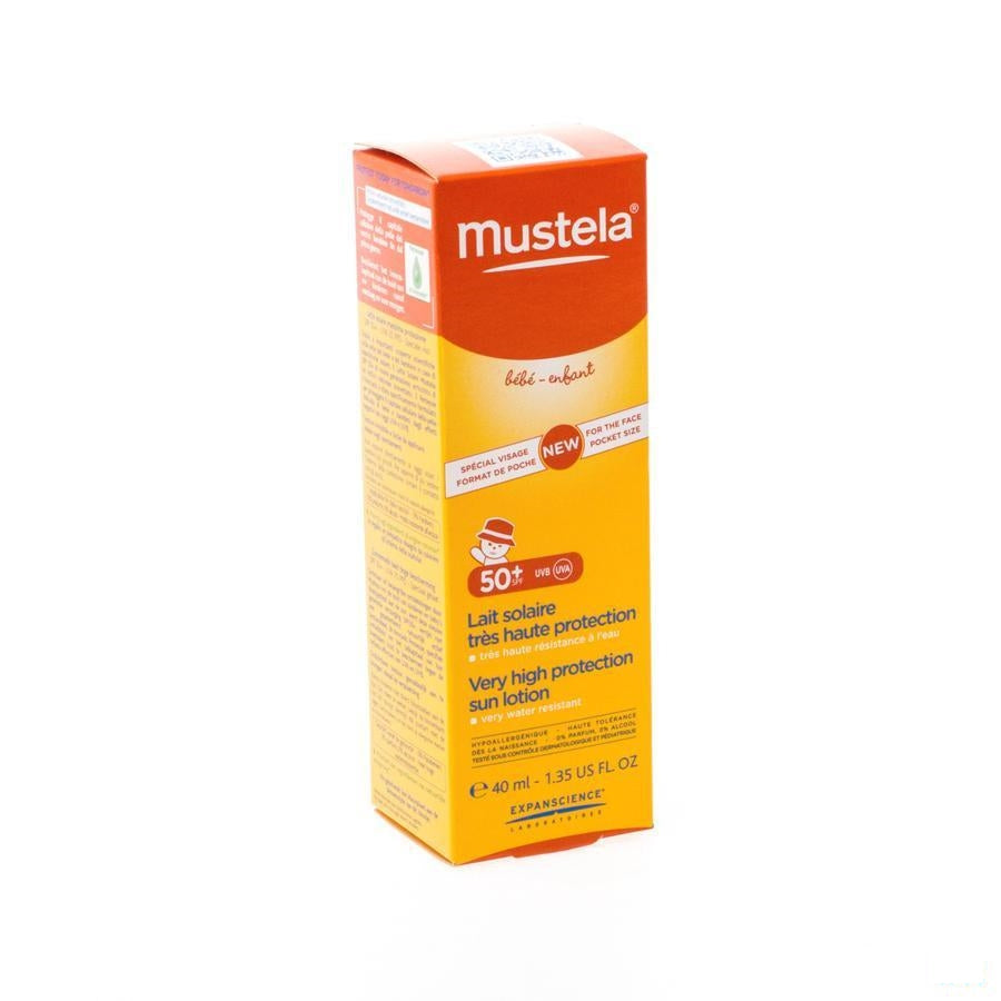 Mustela Zon Melk Z.hoge Besch.50+ Spec.gelaat 40ml