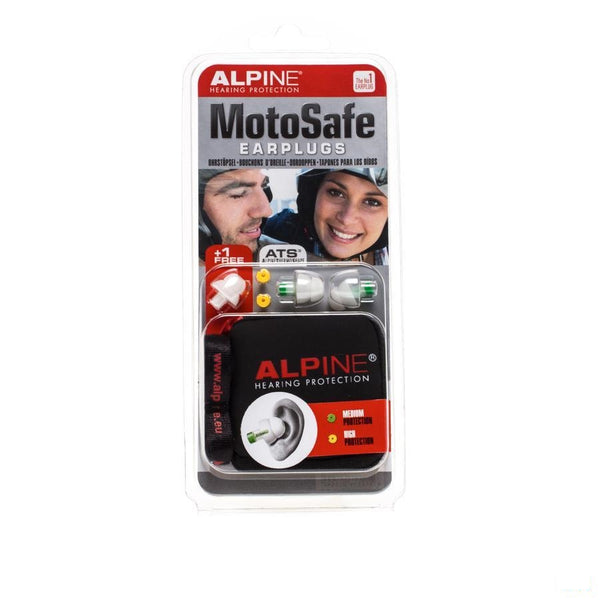 Alpine Motosafe Oordoppen + 2 Filters 1 Paar - Energetic Food & Supplements - InstaCosmetic