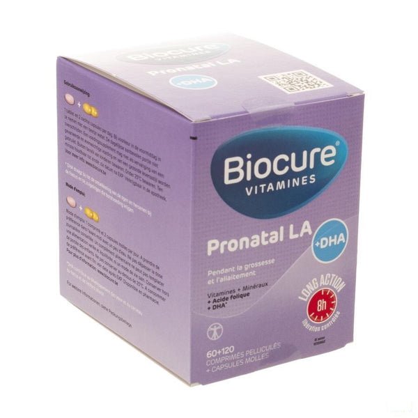 Biocure Pronatal La + Dha Filmomh Tabl 60+120 Caps - Qualiphar - InstaCosmetic
