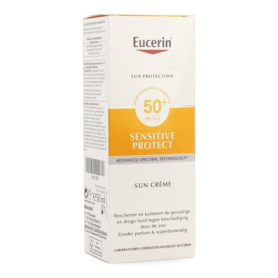 Eucerin Sun Sensitive Protect zonnecrème SPF50+ Tube 50ml