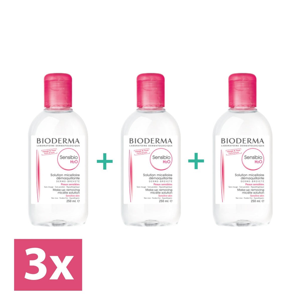 Bioderma Sensibio H2O (Créaline) Micellaire Water Oplossing | 500 ml x3 (Voordeelpak)