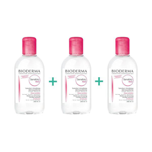 Bioderma Sensibio H2O (Créaline) Micellaire Water Oplossing | 500 ml x3 (Voordeelpak)