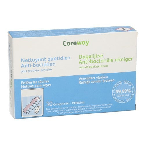 Careway Oral A/bacterie Prothese Tabletten 30-0