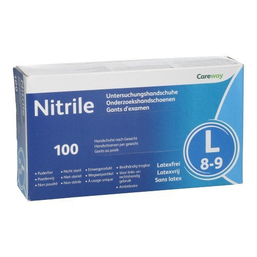 Careway Handschoenen Nitrile L N/ster Pdr/vr 100