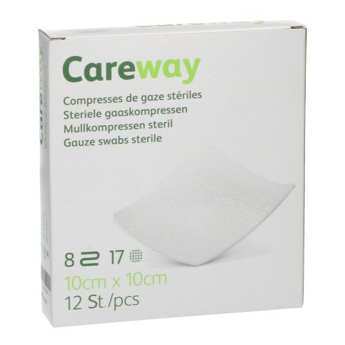 Careway Steriele Kompressen 8pl 10x10cm 12-0