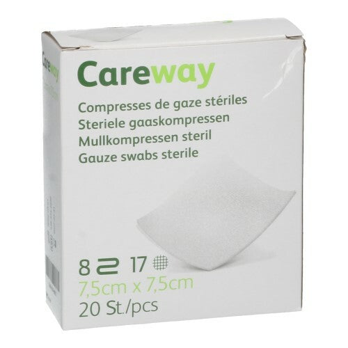 Careway Steriele Kompressen 8pl 7,5x7,5cm 20