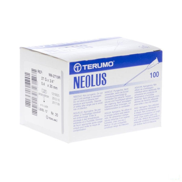 Terumo Naald Neolus 27g 3/4 Rb Grijs 100 - Terumo Europe - InstaCosmetic