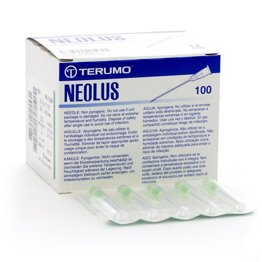 Terumo Naald Neolus 21g 1 1/2 Rb Groen 100