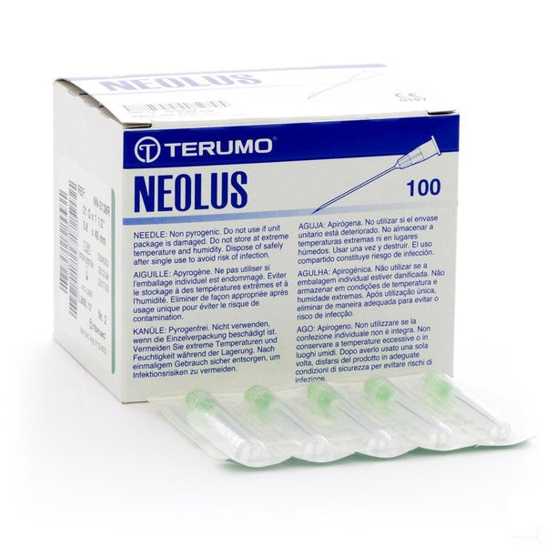 Terumo Naald Neolus 21g 1 1/2 Rb Groen 100 - Terumo Europe - InstaCosmetic