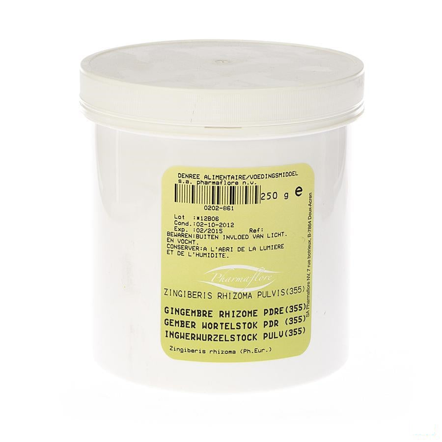 Gember Wortelstok Poeder 250g Pharmafl